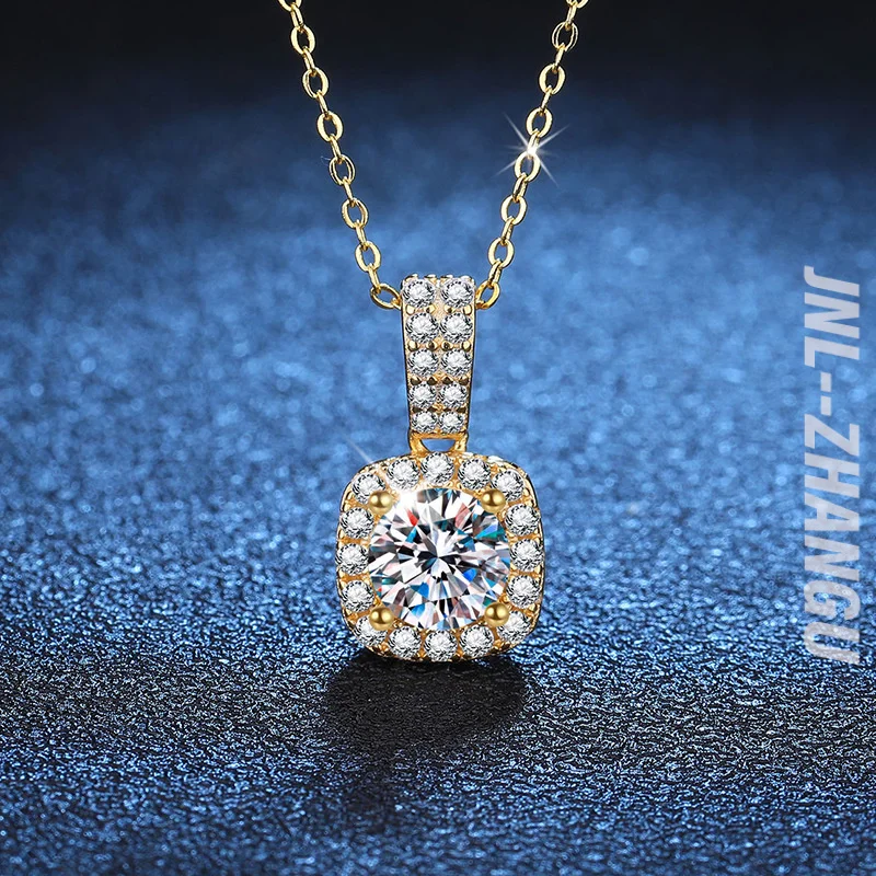 Fine Jewelry 18k Gold Plated 1Ct Round Cut VVs1 Moissanite S925 Sterling Silver Pendant Necklace of Women Gift
Fine Jewelry 18k Gold Plated 1Ct Round Cut VVs1 Moissanite S925 Sterling Silver Pendant Necklace of Women Gift