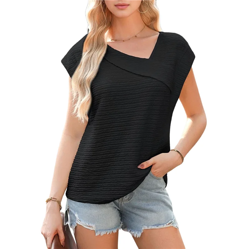 Sturdy Womens Tops Dressy Casual Cap Sleeve Asymmetrical V Neck Work Shirts Blouses
Sturdy Womens Tops Dressy Casual Cap Sleeve Asymmetrical V Neck Work Shirts Blouses