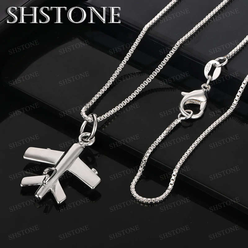 Men's Fashion 925 Sterling Silver Aircraft Pendant Necklace High Quality Fine Jewelry Birthday Christmas Party Gift Accessories
Men's Fashion 925 Sterling Silver Aircraft Pendant Necklace High Quality Fine Jewelry Birthday Christmas Party Gift Accessories
