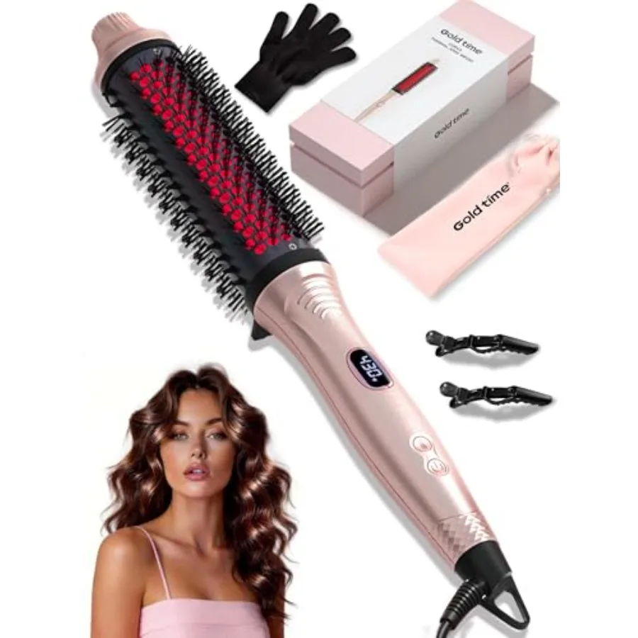 Infrared Thermal Brush 1.65" 100M Negative Ions 2-in-1 Curling Straightening and Smoothing Round Brush 6 Heat Settings with LED
Infrared Thermal Brush 1.65" 100M Negative Ions 2-in-1 Curling Straightening and Smoothing Round Brush 6 Heat Settings with LED