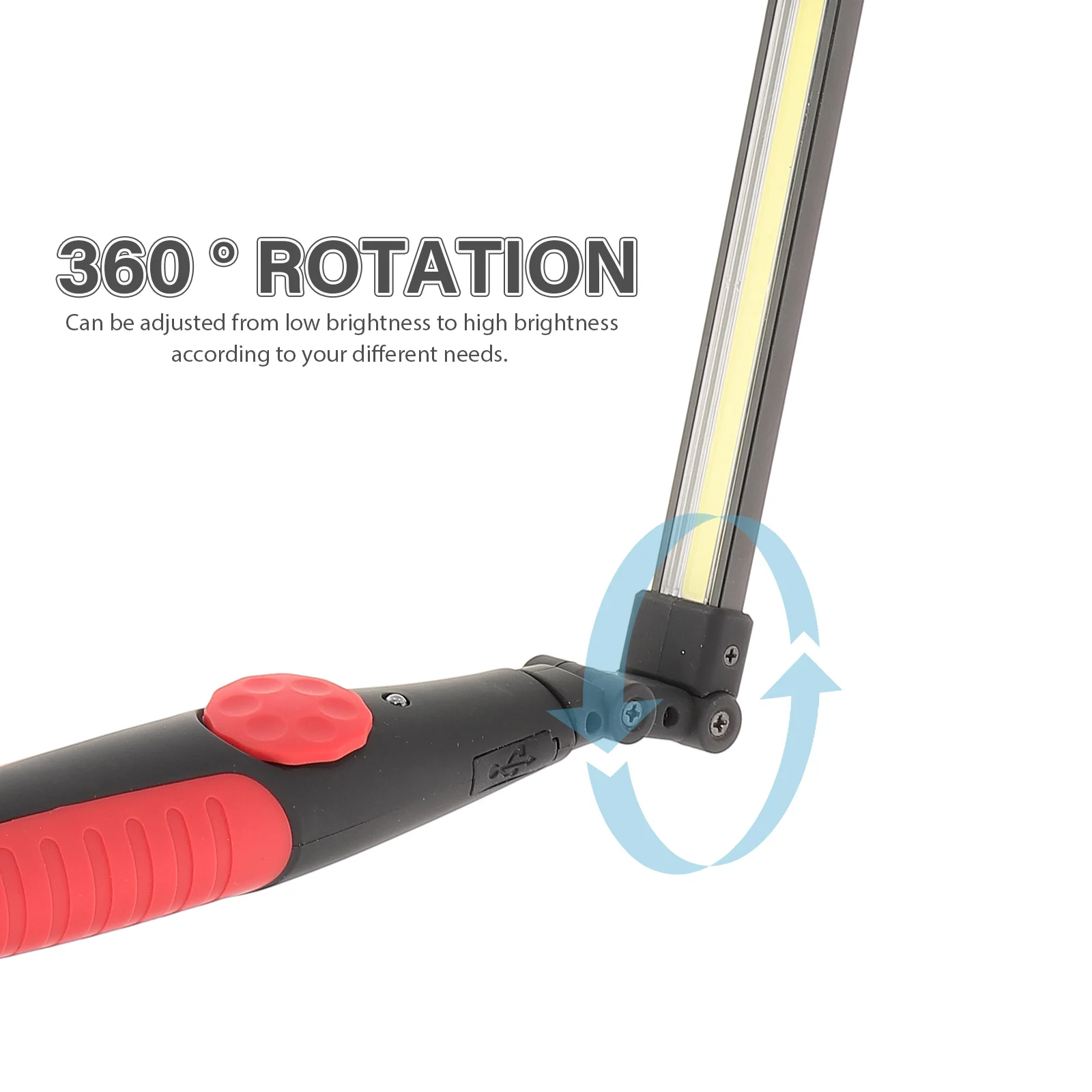 Rechargeable Work Lamp COB Lights Inspection Flashlight Collapsible Portable Brightness Adjustable 360 Degree Bracket Non Slip
Rechargeable Work Lamp COB Lights Inspection Flashlight Collapsible Portable Brightness Adjustable 360 Degree Bracket Non Slip