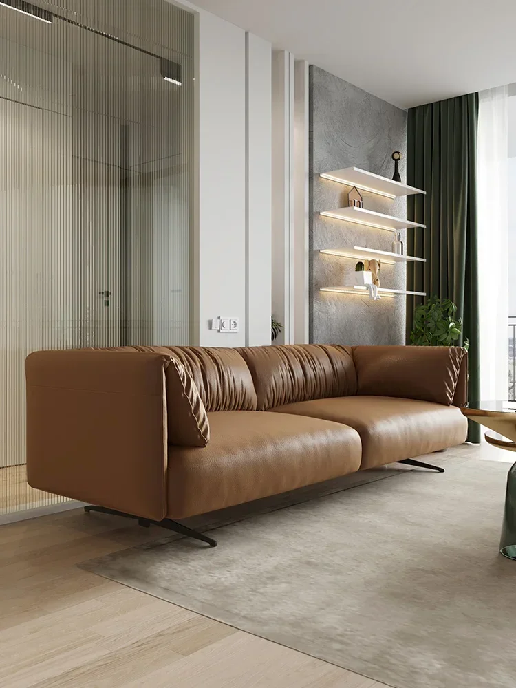 Layer cowhide Nordic simple modern luxury minimalist leather sofa combination
Layer cowhide Nordic simple modern luxury minimalist leather sofa combination