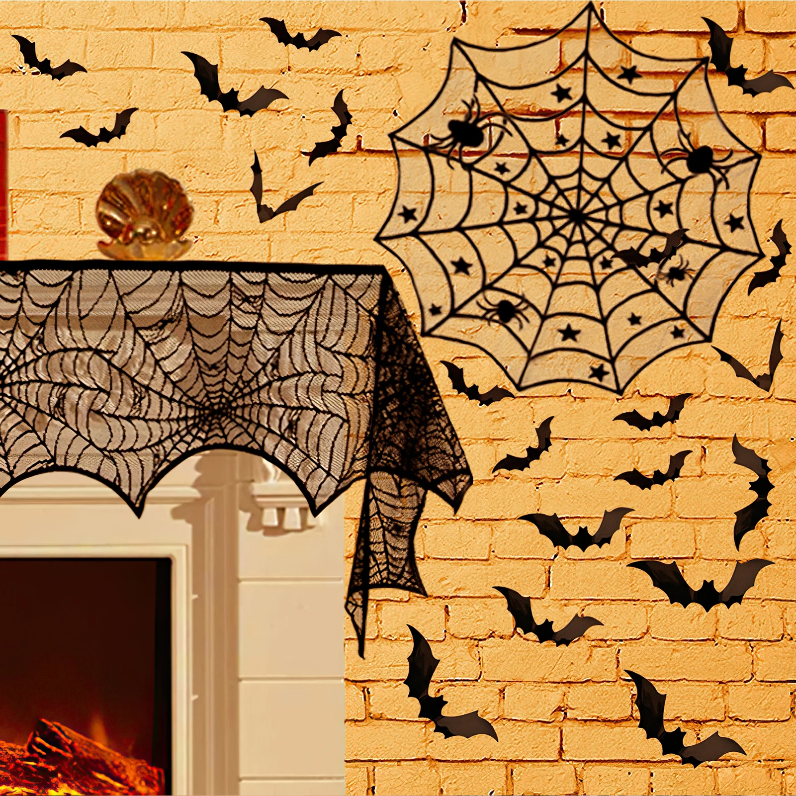 3/5pcs Halloween Table Runners Creative Spider Web Gauze For Fireplace Dining Table Lamp Decor 2025 Halloween Party Decorations
3/5pcs Halloween Table Runners Creative Spider Web Gauze For Fireplace Dining Table Lamp Decor 2025 Halloween Party Decorations