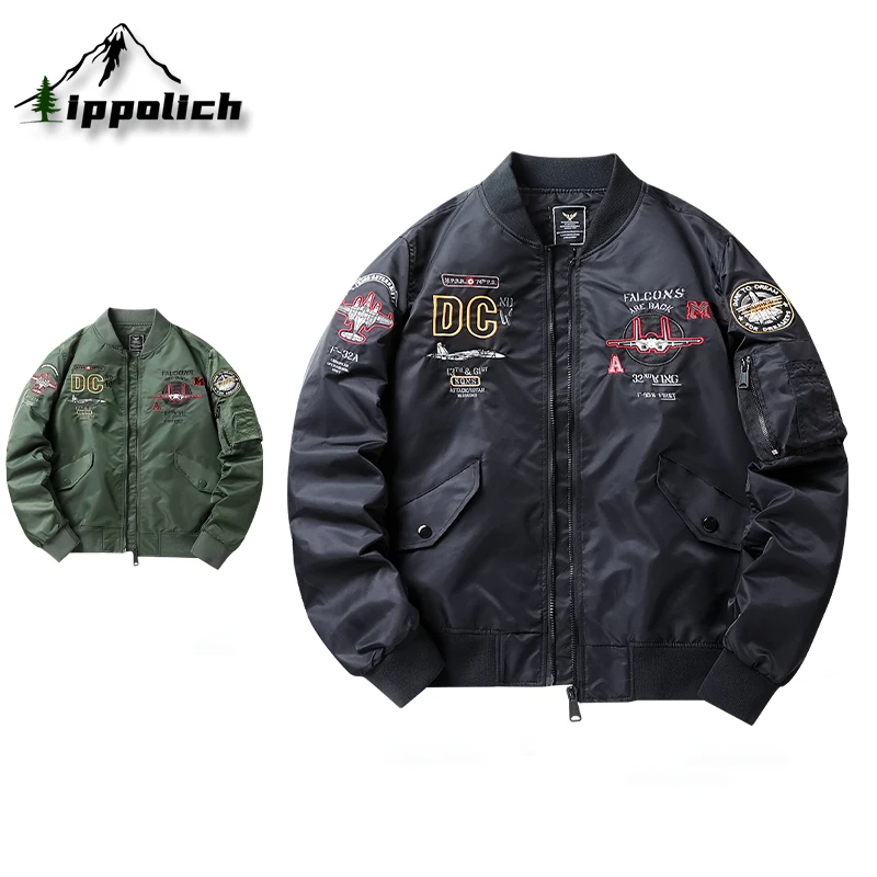 IPPOLICH Men's Fashion trend Baseball Jacket Loose Embroidered Tactical Embroidered Casual Coats Outdoor Waterproof Outerwear
IPPOLICH Men's Fashion trend Baseball Jacket Loose Embroidered Tactical Embroidered Casual Coats Outdoor Waterproof Outerwear