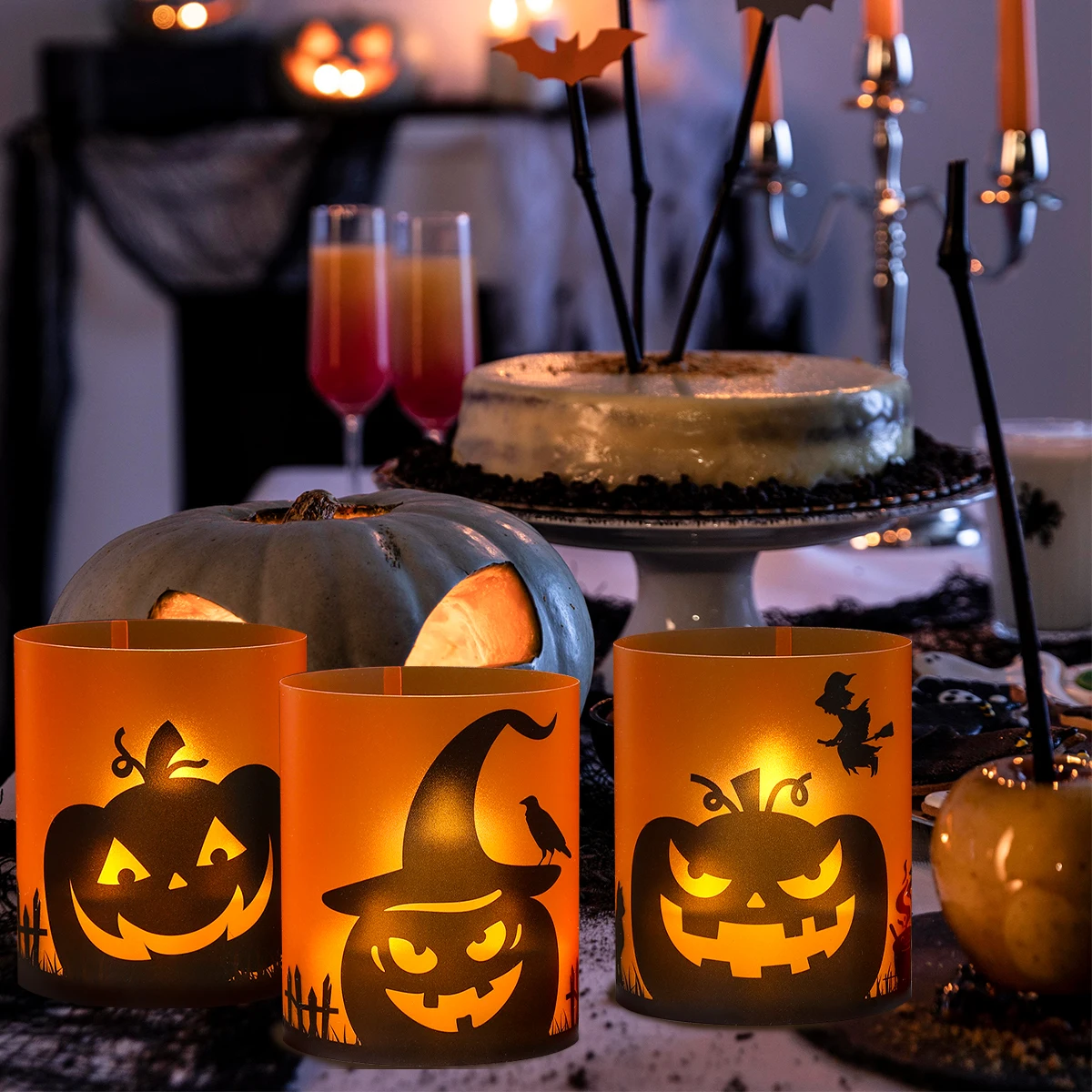 6pcs Halloween Pvc Lantern Ghost Pumpkin Bat Lampshade No Lights Halloween Party Home Table Decoration Haunted House Horror Prop
6pcs Halloween Pvc Lantern Ghost Pumpkin Bat Lampshade No Lights Halloween Party Home Table Decoration Haunted House Horror Prop