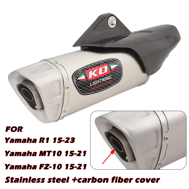54.5mm For Yamaha YZF R1 2015-2023 Motorcycle Exhaust Muffler Pipe Escape Tips Replaces original Modified Steel+Carbon Cover
54.5mm For Yamaha YZF R1 2015-2023 Motorcycle Exhaust Muffler Pipe Escape Tips Replaces original Modified Steel+Carbon Cover