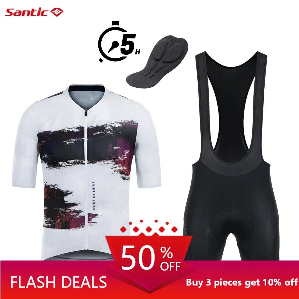 Santic Cycling Sets Summer Sunscreen Breathable Cycling Set Men's Shock Absorbent Road Bike Strap Shorts Set WM24CT099W
Santic Cycling Sets Summer Sunscreen Breathable Cycling Set Men's Shock Absorbent Road Bike Strap Shorts Set WM24CT099W