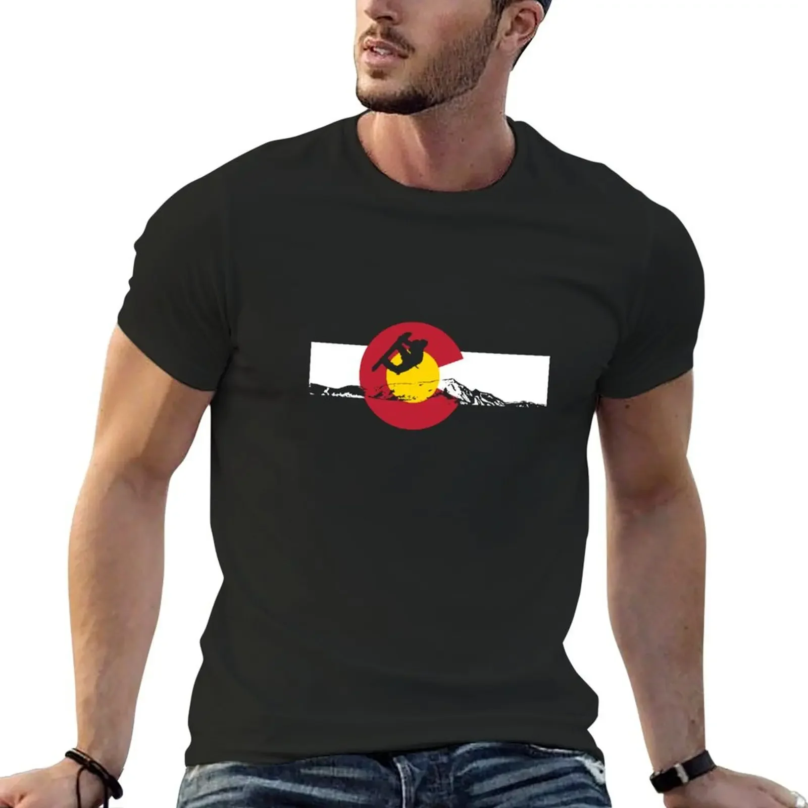 Snowboarder - Colorado Flag T-Shirt vintage graphic tee customs design your own mens fashion
Snowboarder - Colorado Flag T-Shirt vintage graphic tee customs design your own mens fashion