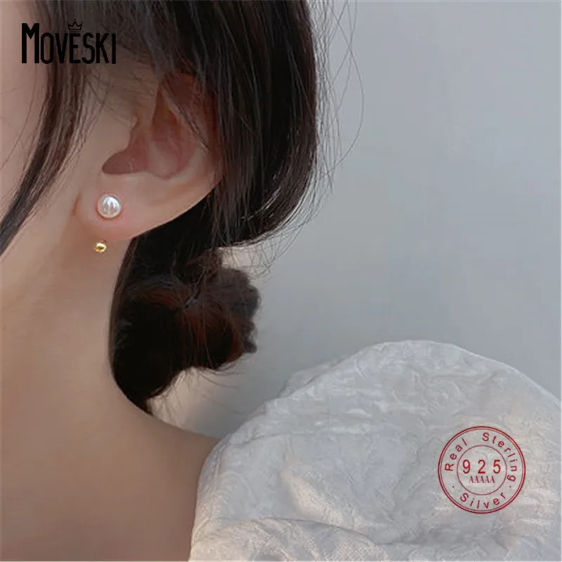 MOVESKI French 925 Sterling Silver Simple Pearl Small Hook Stud Earrings for Women Charm Banquet Jewelry Wholesale
MOVESKI French 925 Sterling Silver Simple Pearl Small Hook Stud Earrings for Women Charm Banquet Jewelry Wholesale