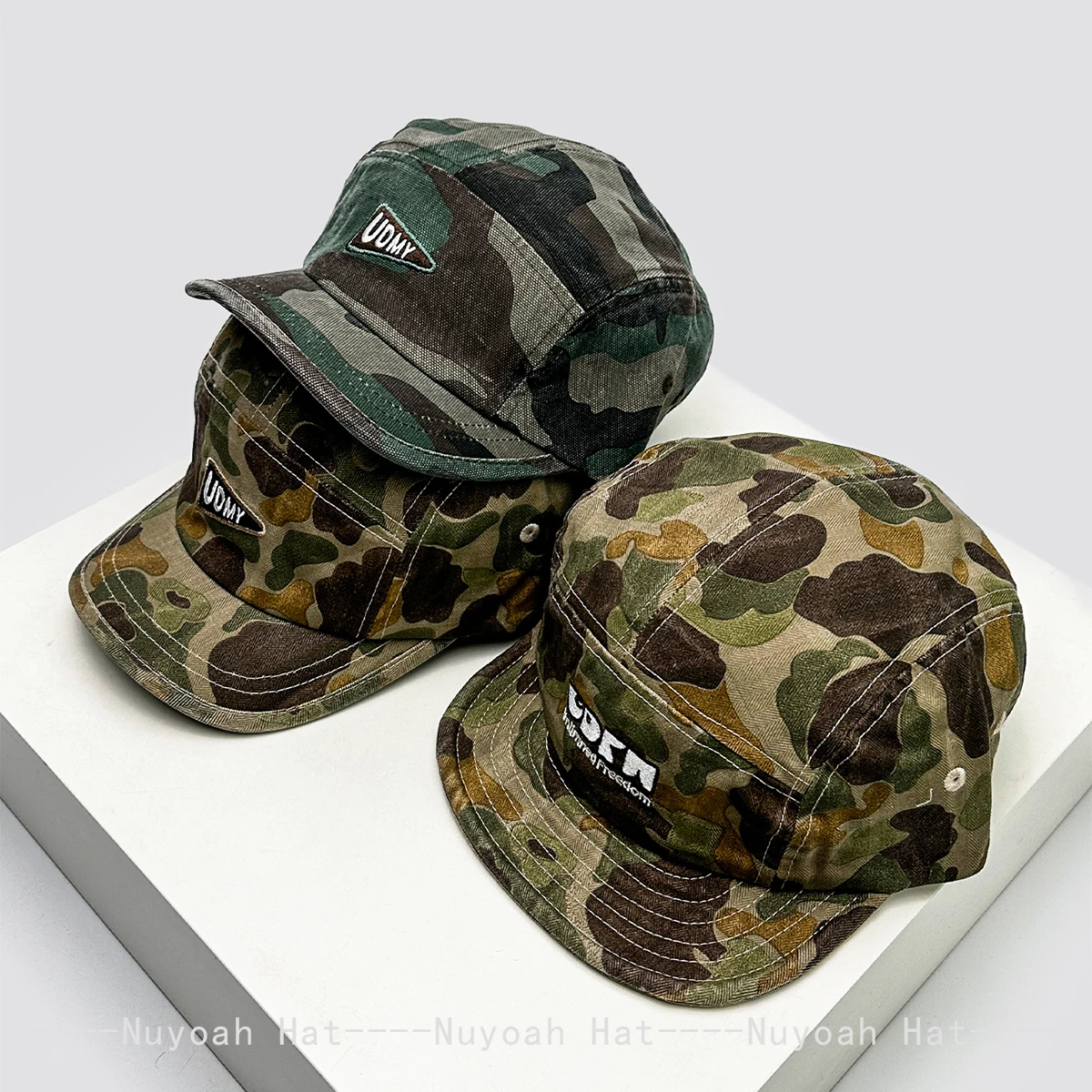 New Men Women Camouflage Embroidered UDMY Letters Baseball Hats Sunshade Personal Versatile Peaked Caps Fashion Short Flat Eaves
New Men Women Camouflage Embroidered UDMY Letters Baseball Hats Sunshade Personal Versatile Peaked Caps Fashion Short Flat Eaves