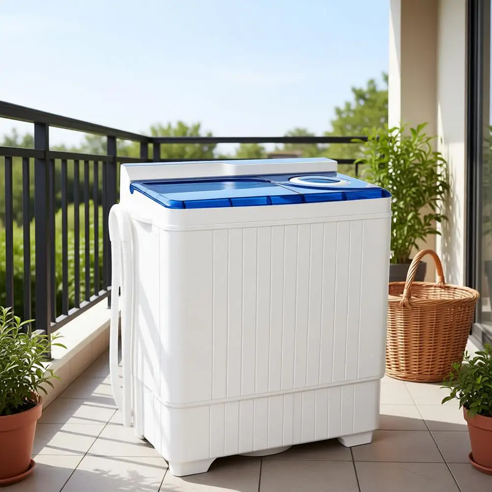 Полуавтоматическая стиральная машина с двумя баками и функцией отжима, вместимость 26 фунтов, встроенный сливной насос, портативная стиральная машина, компактная для квартиры
Полуавтоматическая стиральная машина с двумя баками и функцией отжима, вместимость 26 фунтов, встроенный сливной насос, портативная стиральная машина, компактная для квартиры