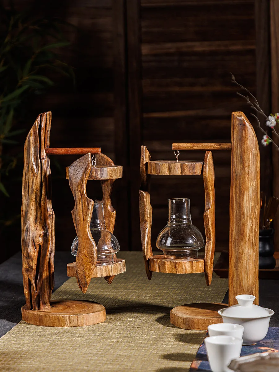 Solid wood candle holder wind lamp retro South East Asia wind glass cover old wood candle holder
Solid wood candle holder wind lamp retro South East Asia wind glass cover old wood candle holder