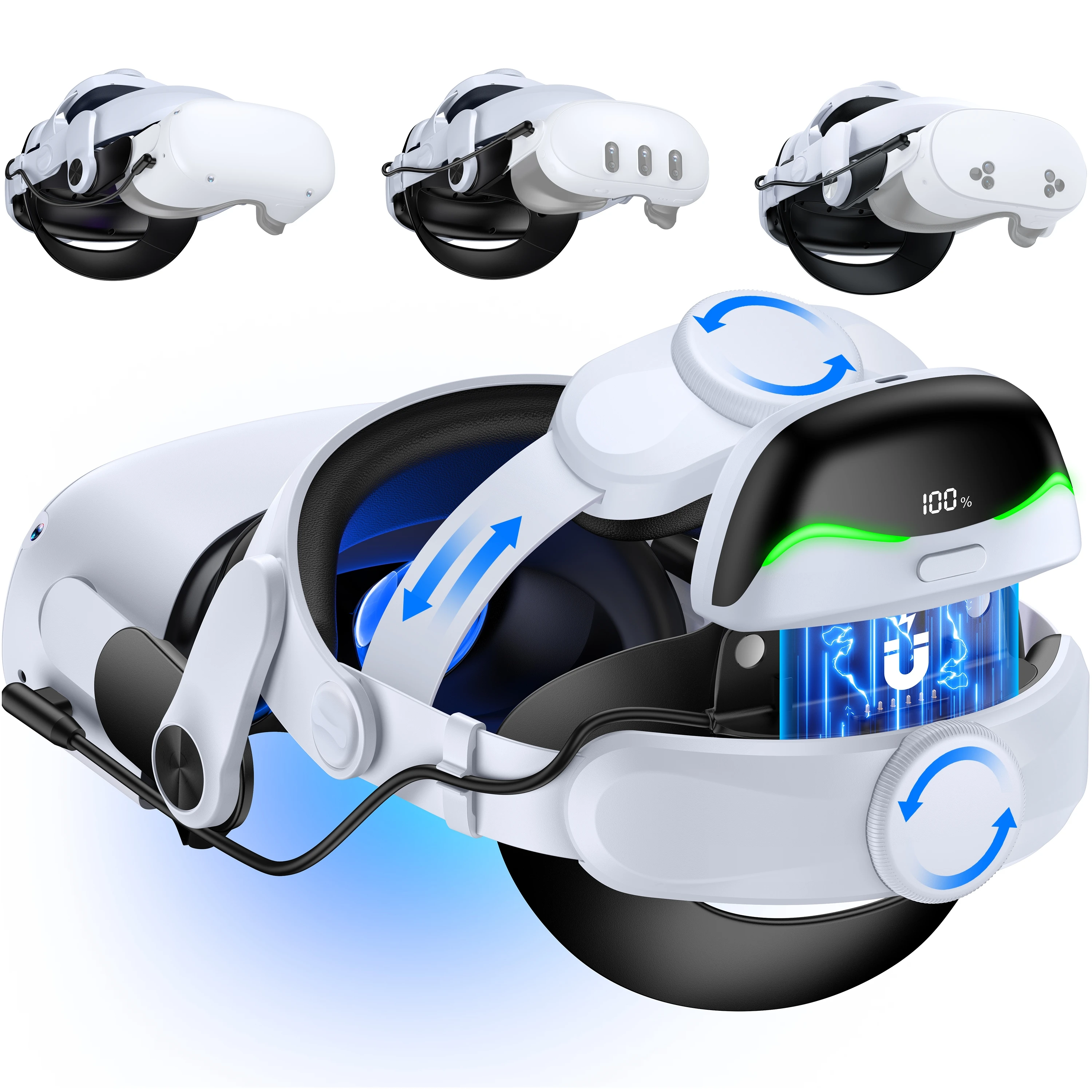 Усовершенствованная повязка на голову Beboncool для Meta Quest 2 и Quest 3 VR — регулируемая и удлиненная станция для зарядки аккумулятора/аккумулятора
Усовершенствованная повязка на голову Beboncool для Meta Quest 2 и Quest 3 VR — регулируемая и удлиненная станция для зарядки аккумулятора/аккумулятора