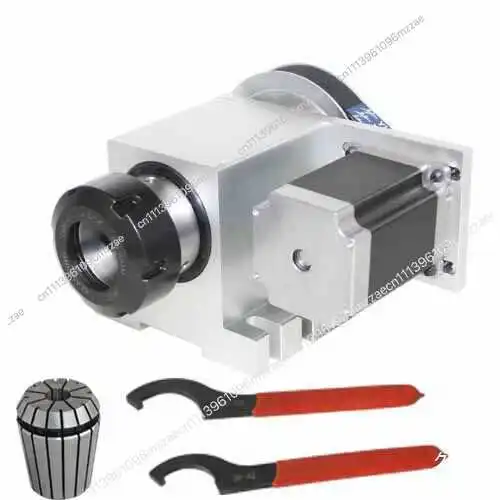 Engraving Machine Fourth Axis (A Axis, Rotating Shaft, Numerical Control Indexing Head) ER32 Chuck (hollow Shaft)
Engraving Machine Fourth Axis (A Axis, Rotating Shaft, Numerical Control Indexing Head) ER32 Chuck (hollow Shaft)