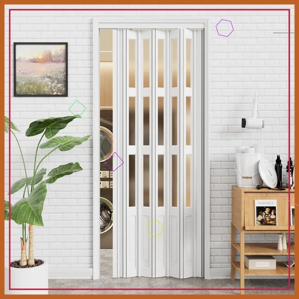 Белая складная дверь-гармошка из ПВХ с матовым стеклом, 24-36 x 80 дюймов, простая установка для шкафа или ванной комнаты
Белая складная дверь-гармошка из ПВХ с матовым стеклом, 24-36 x 80 дюймов, простая установка для шкафа или ванной комнаты