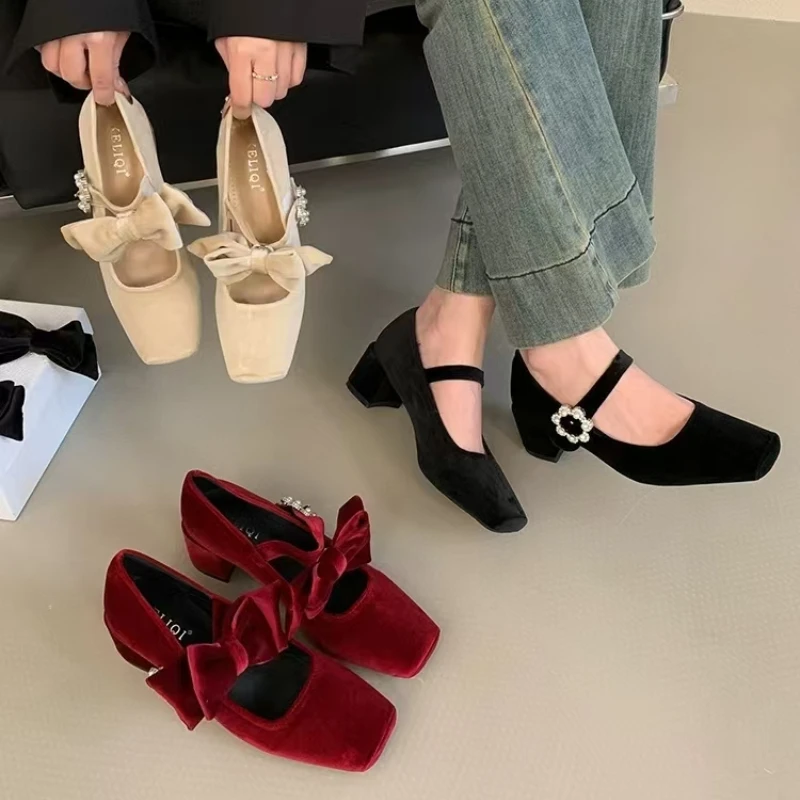2025 модный дизайн, женские туфли Мэри Джейн с бантом, повседневные элегантные вечерние свадебные туфли с легким носком, женская обувь Zapatos De Mujer 
2025 модный дизайн, женские туфли Мэри Джейн с бантом, повседневные элегантные вечерние свадебные туфли с легким носком, женская обувь Zapatos De Mujer