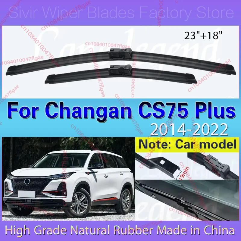 For Changan CS75 Plus 2014 - 2022 Car Front Windshield Wiper Blades Rubber Windscreen Clean Window 2021 23"+18" Car Accessories
For Changan CS75 Plus 2014 - 2022 Car Front Windshield Wiper Blades Rubber Windscreen Clean Window 2021 23"+18" Car Accessories