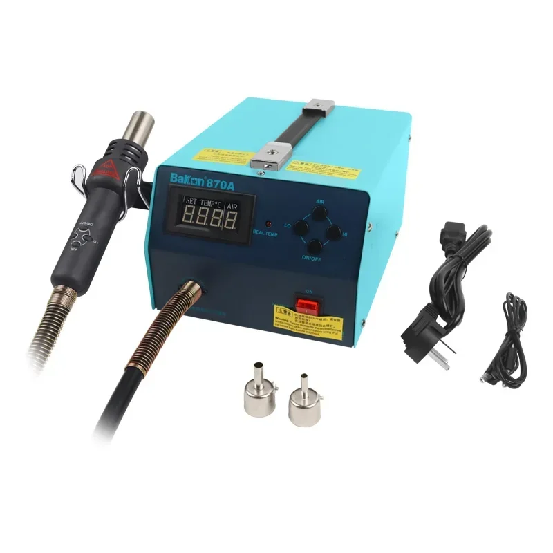 Bakon Newest 520W BK870A Digital Display SMD Hot Air Repair Desoldering Rework Station
Bakon Newest 520W BK870A Digital Display SMD Hot Air Repair Desoldering Rework Station