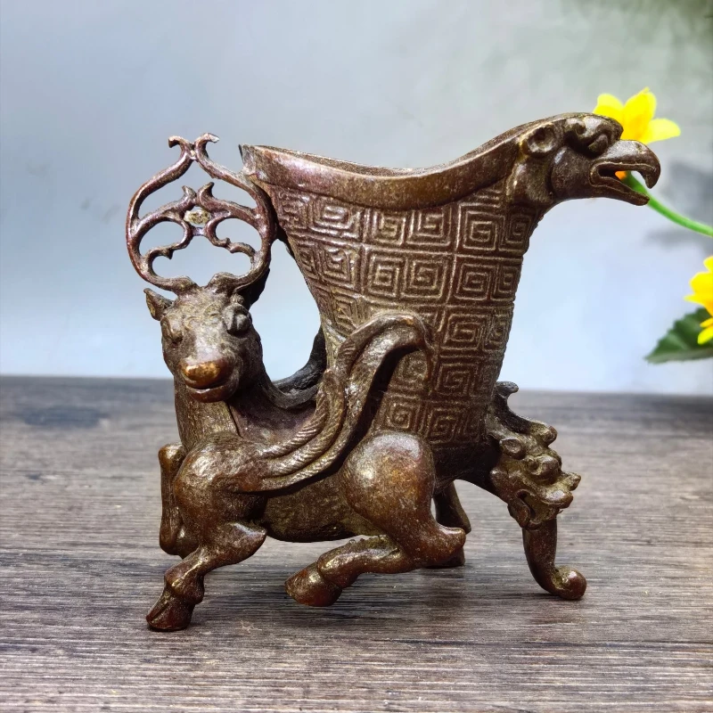 Little Fairy / Retro Brass Exquisite Antler Cup Desktop Ornaments Creative Metal Sculpture Living Room Home Decoration Gift
Little Fairy / Retro Brass Exquisite Antler Cup Desktop Ornaments Creative Metal Sculpture Living Room Home Decoration Gift