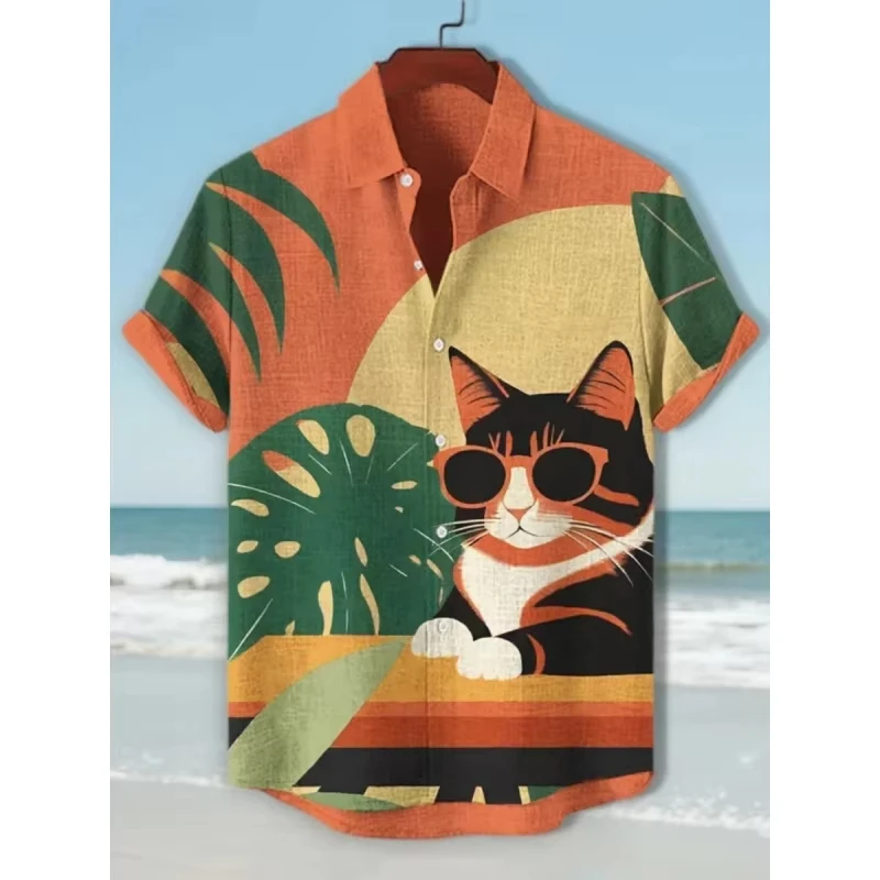 3D Printed Fun Cat Fish Hawaiian Shirt For Men Cute Animals Pattern Aloha Shirts Summer Short Sleeve Tops Street Casual Blouse
3D Printed Fun Cat Fish Hawaiian Shirt For Men Cute Animals Pattern Aloha Shirts Summer Short Sleeve Tops Street Casual Blouse