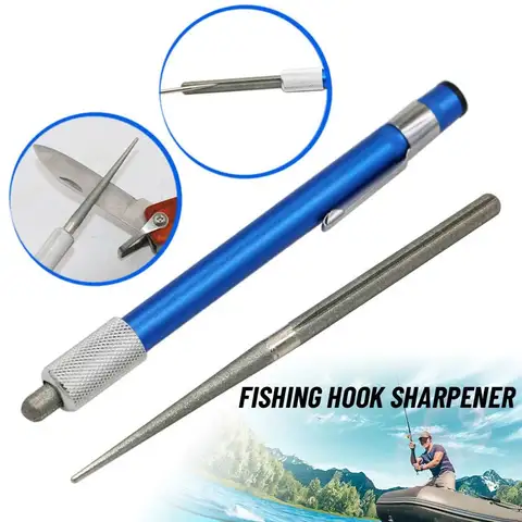 Hot Sale Fishing Hook Sharpener Pen Sharpener High Quality Outdoor Tool Diamond Pen shaped Sharpener New Arrivals