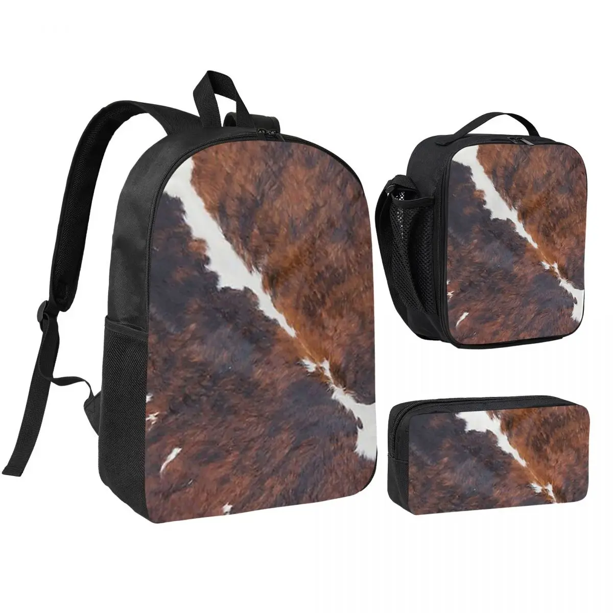 Stylish Cow Fur Cowhide Texture Cow Skin Print Backpack BookBag School Bag Shoulder Bags 3ps Insulated Lunch Bag Pencil Case
Stylish Cow Fur Cowhide Texture Cow Skin Print Backpack BookBag School Bag Shoulder Bags 3ps Insulated Lunch Bag Pencil Case