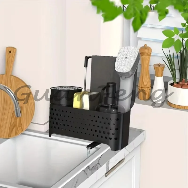 Kitchen Sink Caddy Set 5 Deep Compartments Household Cleaning Tools Accessories Including Soap Dispenser Towel Rack Black
Kitchen Sink Caddy Set 5 Deep Compartments Household Cleaning Tools Accessories Including Soap Dispenser Towel Rack Black