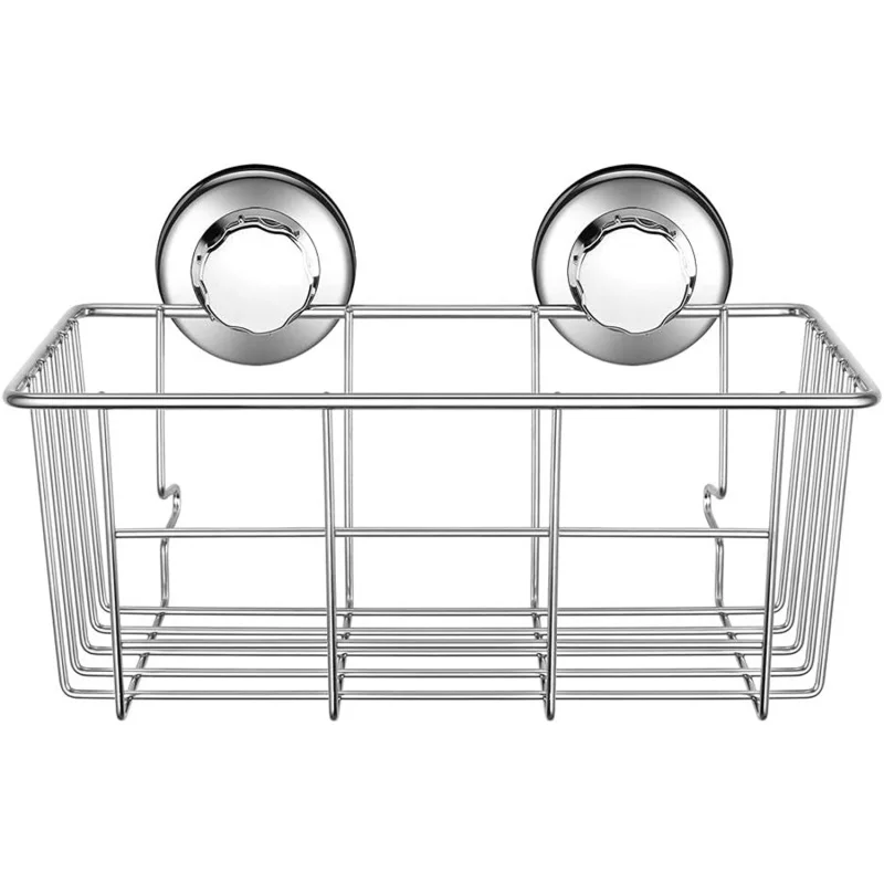 Stainless Steel Suction Cup Shower Caddy Bathroom Shelf Rustproof Storage Basket with Hooks for Shampoo Kitchen Organizer
Stainless Steel Suction Cup Shower Caddy Bathroom Shelf Rustproof Storage Basket with Hooks for Shampoo Kitchen Organizer