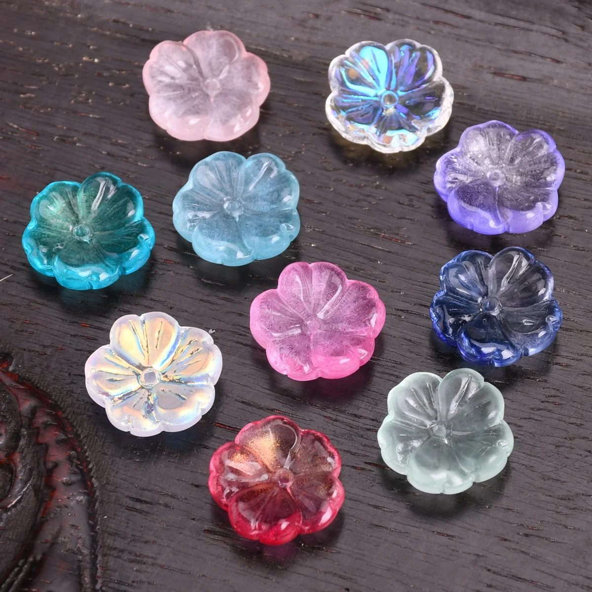 10pcs 15mm Flower Shape Handmade Lampwork Glass Loose Beads For Jewelry Making DIY Crafts Findings
10pcs 15mm Flower Shape Handmade Lampwork Glass Loose Beads For Jewelry Making DIY Crafts Findings