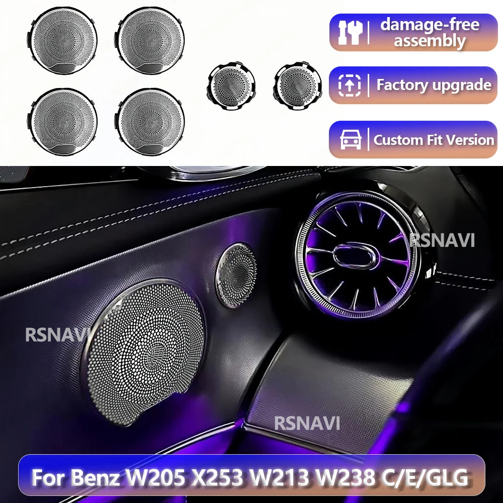 RGB color streamer For Benz E/C/GLC Class W213 W205 X253 2014 - 2023 Door Loudspeaker Cover Car Interior Decorative Precise Fit
RGB color streamer For Benz E/C/GLC Class W213 W205 X253 2014 - 2023 Door Loudspeaker Cover Car Interior Decorative Precise Fit