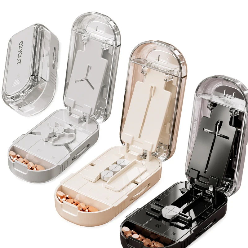 2 In 1 Pill Cutter Storage Box With Replacement Blade & Cleaning Brush Portable Compartments Travel Small Health Care Pill Case
2 In 1 Pill Cutter Storage Box With Replacement Blade & Cleaning Brush Portable Compartments Travel Small Health Care Pill Case