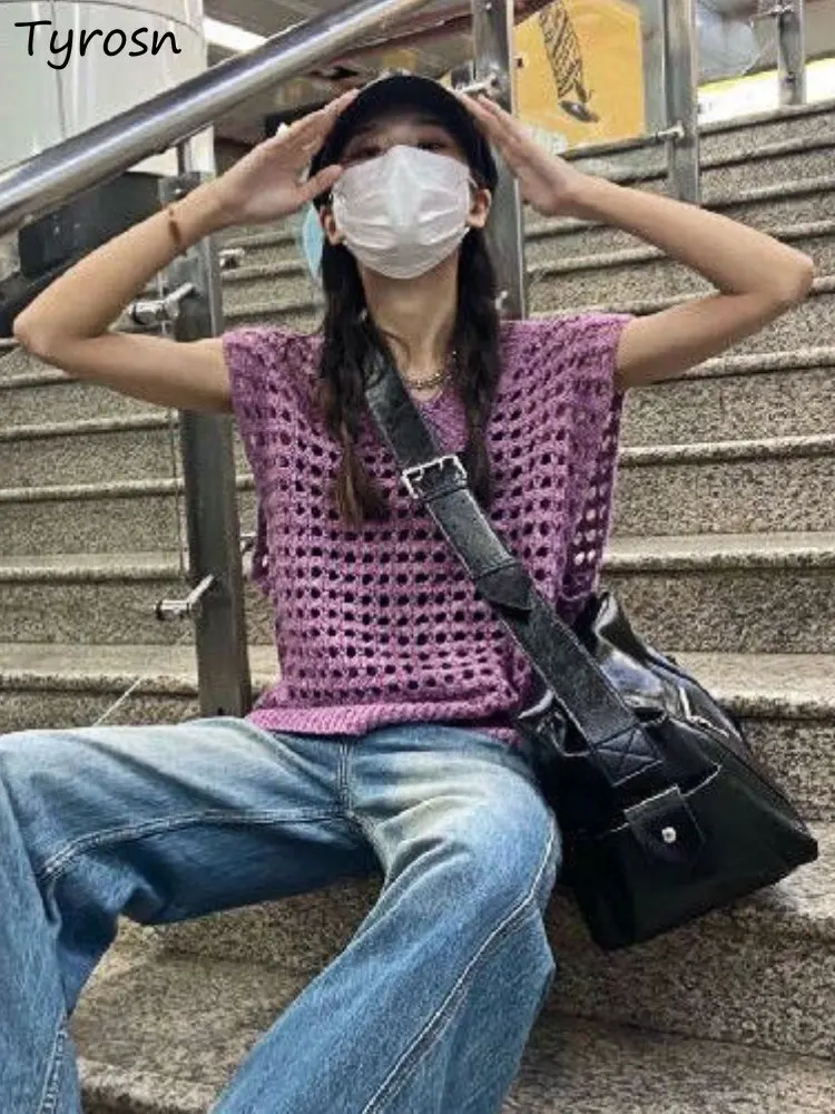 Sweater Vests Women Hollow Out Personality Simple Pure All-match Fashion Korean Style New Knitting Classic Loose Summer Students
Sweater Vests Women Hollow Out Personality Simple Pure All-match Fashion Korean Style New Knitting Classic Loose Summer Students