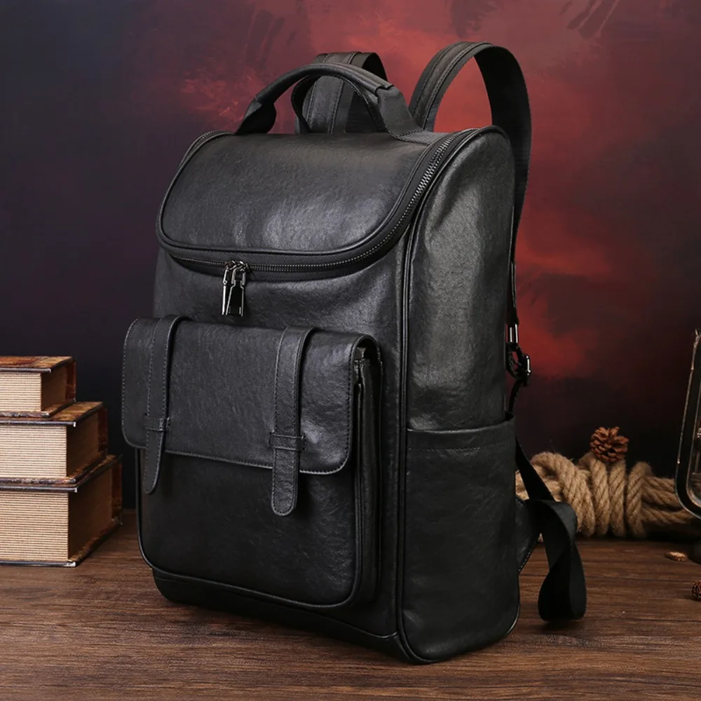 Genuine leather high-end large-capacity schoolbag with multiple pockets, 15.6-inch computer storage travel backpack
Genuine leather high-end large-capacity schoolbag with multiple pockets, 15.6-inch computer storage travel backpack