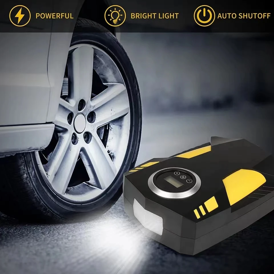 12V Car Air Inflatable Pump LCD Digital Display Air Compressor with Nozzle LED Lamp for Balls Motorcycle Bike Car Tyre Inflator
12V Car Air Inflatable Pump LCD Digital Display Air Compressor with Nozzle LED Lamp for Balls Motorcycle Bike Car Tyre Inflator