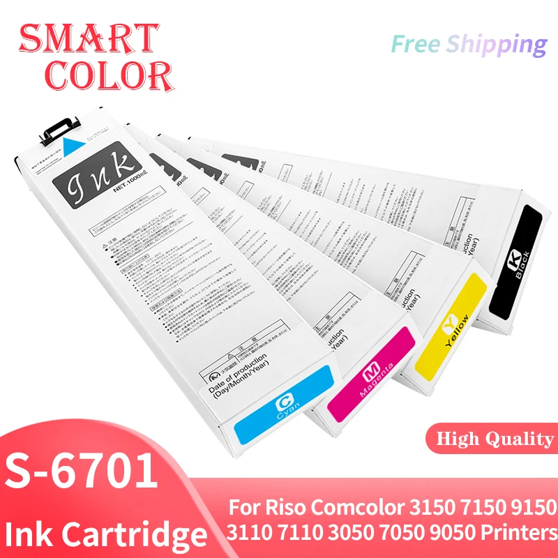 4 вида цветов/E S-6701-4G/E совместимый чернильный картридж для принтеров Ricoh Comcolor 3150 7150 9150 3110 7110 3050 7050 9050
4 вида цветов/E S-6701-4G/E совместимый чернильный картридж для принтеров Ricoh Comcolor 3150 7150 9150 3110 7110 3050 7050 9050