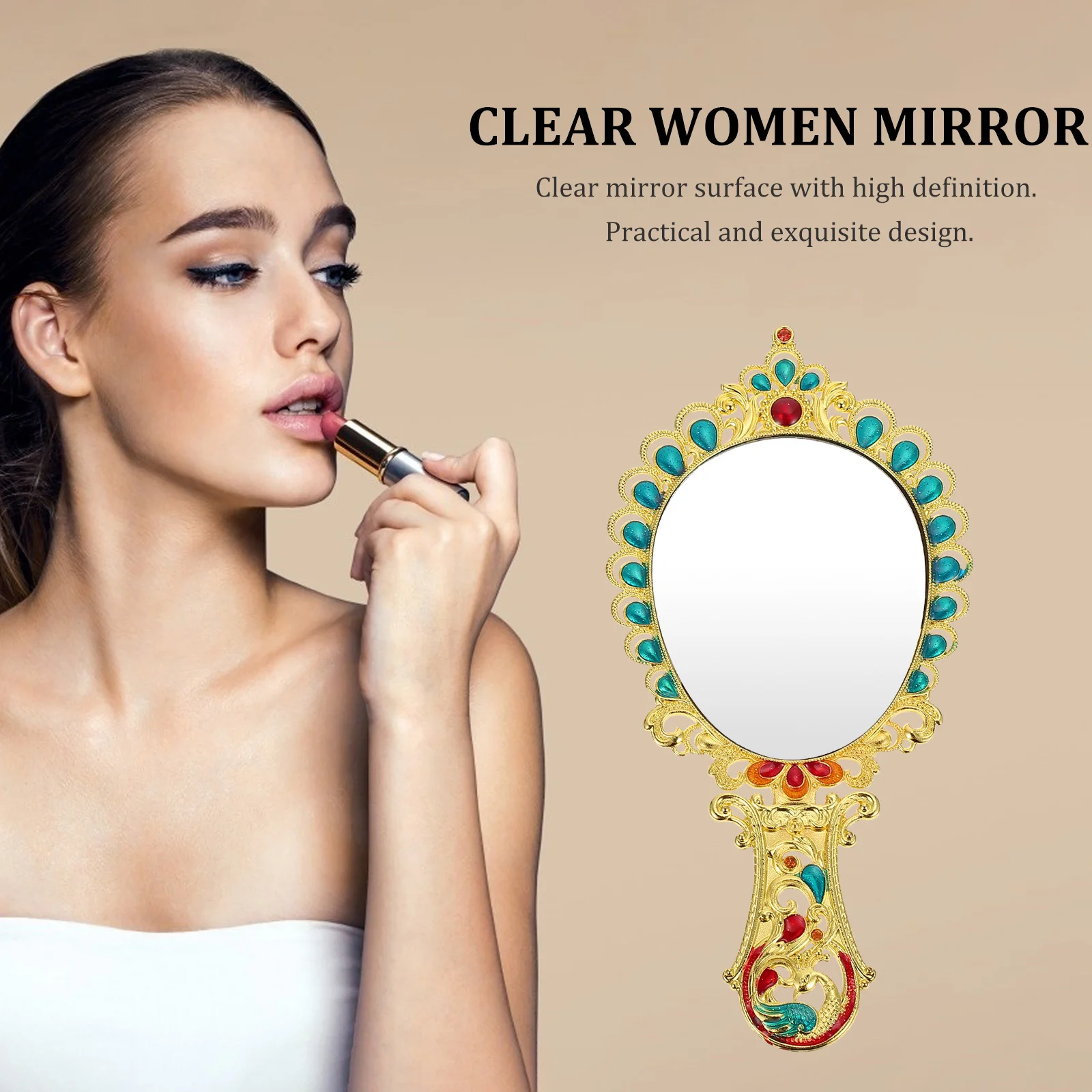 1Set Vintage Metal Handheld Mirror with Comb Portable Mini Mirror for Travel and Business Trip Supply
1Set Vintage Metal Handheld Mirror with Comb Portable Mini Mirror for Travel and Business Trip Supply