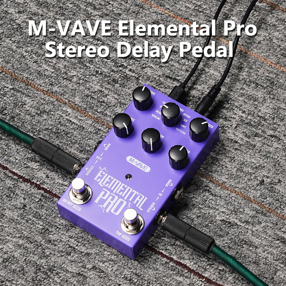 M-VAVE Elemental Pro Guitar Delay Pedal – 9 Effects incl. Duck/Trem/Pattern, Stereo In/Out,2 Footswitches, for Guitar/Bass
M-VAVE Elemental Pro Guitar Delay Pedal – 9 Effects incl. Duck/Trem/Pattern, Stereo In/Out,2 Footswitches, for Guitar/Bass