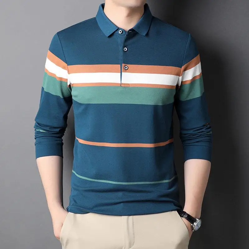 Fashionable Striped Long Sleeve Shirt Pure Cotton Stand Collar Base Layer Spring New Style Business Casual for Younger Men
Fashionable Striped Long Sleeve Shirt Pure Cotton Stand Collar Base Layer Spring New Style Business Casual for Younger Men