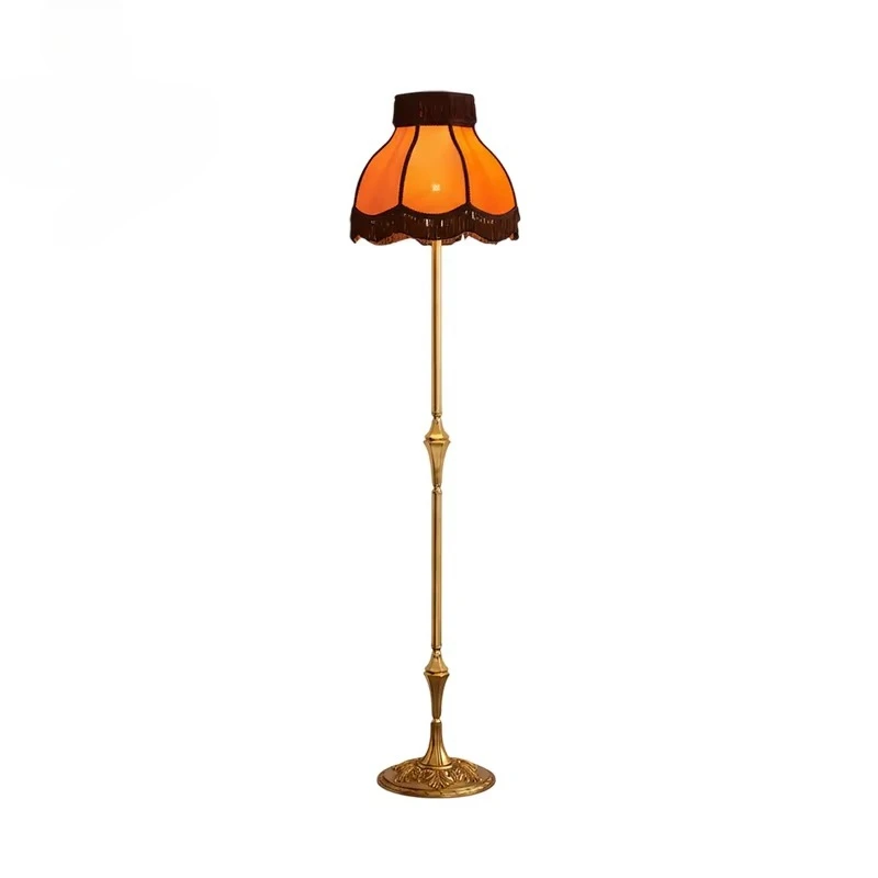 High Quality Traditional Vintage Floor Lamp French Retro Living Room Bedroom Brass Metal Fabric Shade LED
High Quality Traditional Vintage Floor Lamp French Retro Living Room Bedroom Brass Metal Fabric Shade LED