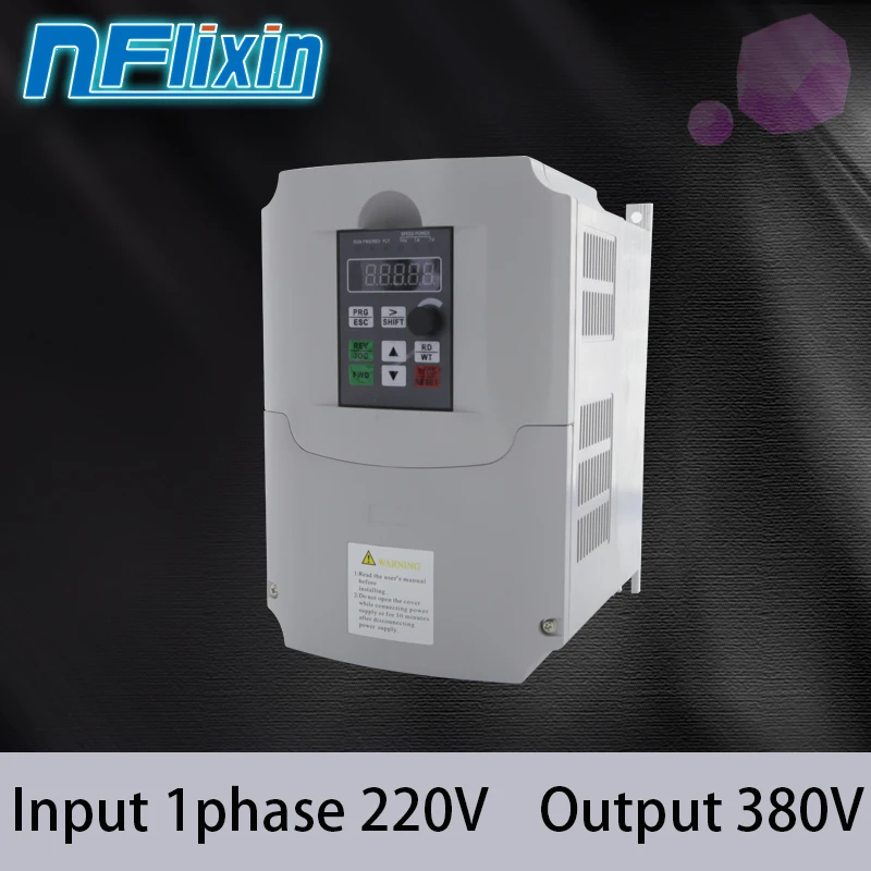 1 phase 220v input to 3 phase 380V output 11KW Frequency Inverter VFD Adjustable Speed Drive Frequency Converter
1 phase 220v input to 3 phase 380V output 11KW Frequency Inverter VFD Adjustable Speed Drive Frequency Converter
