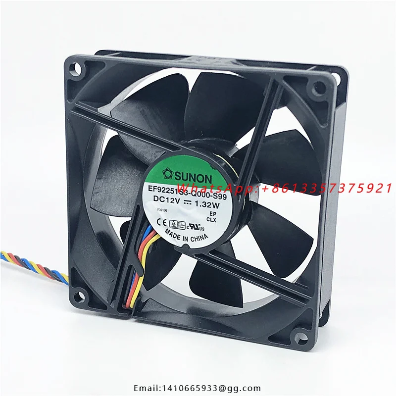 SUNON 9025 90MM 90x90x25mm 775 CPU Fan PC Case Cooling Fan 12V 1.32W EF92251S3-Q000-S99 with PWM 4pin
SUNON 9025 90MM 90x90x25mm 775 CPU Fan PC Case Cooling Fan 12V 1.32W EF92251S3-Q000-S99 with PWM 4pin