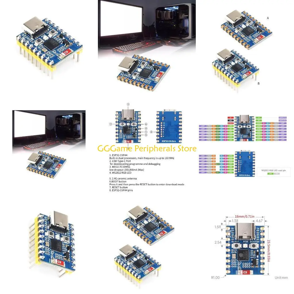 U55B ESP32-C6 Development Board Module Highly Performances 160MHz Frequency 160MHz