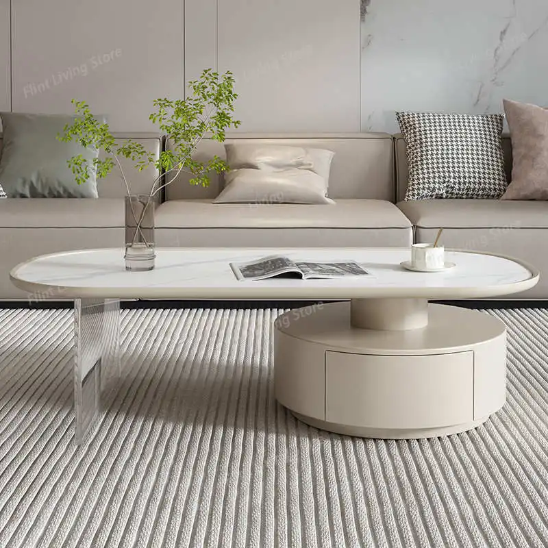 Nordic Acrylic Rock Slab Coffee Tables Designer Italian Minimalist Cream Aesthetic Double Layer Small Space Living Room
Nordic Acrylic Rock Slab Coffee Tables Designer Italian Minimalist Cream Aesthetic Double Layer Small Space Living Room