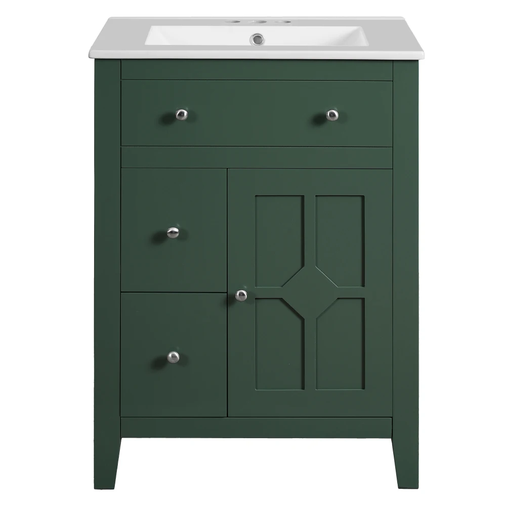 24 inch modern bathroom vanity with ceramic basin, 2 drawers bathroom soft door and small bathroom cabinet
24 inch modern bathroom vanity with ceramic basin, 2 drawers bathroom soft door and small bathroom cabinet