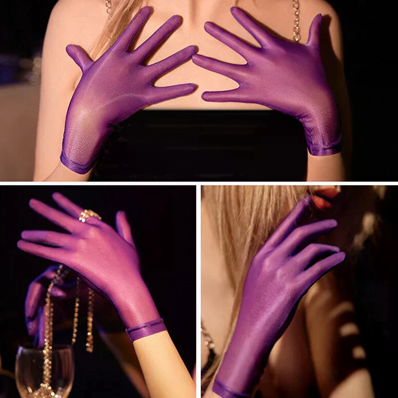 Oil Glossy Tight Stocking Gloves – High Elastic Ultra-Thin Transparent Short Wrist Gloves, Sexy Clubwear for Women
Oil Glossy Tight Stocking Gloves – High Elastic Ultra-Thin Transparent Short Wrist Gloves, Sexy Clubwear for Women