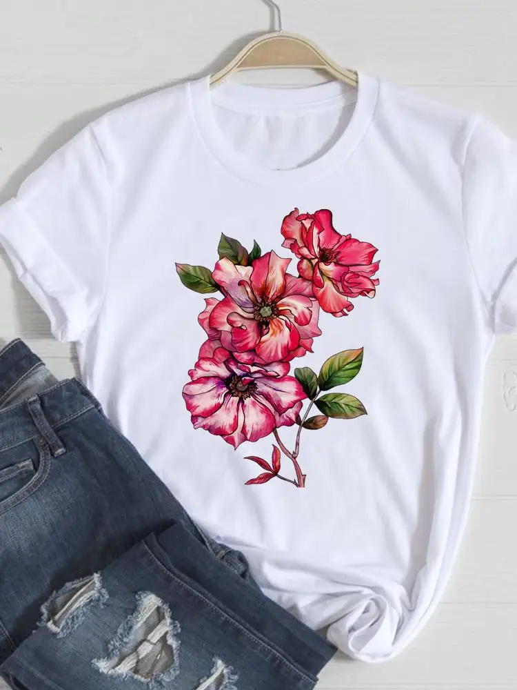Flower Lovely Trend Cute 90s Tee Casual Women Lady Print Short Sleeve Clothing Fashion Cartoon Tshirts Graphic T Top T-Shirt
Flower Lovely Trend Cute 90s Tee Casual Women Lady Print Short Sleeve Clothing Fashion Cartoon Tshirts Graphic T Top T-Shirt