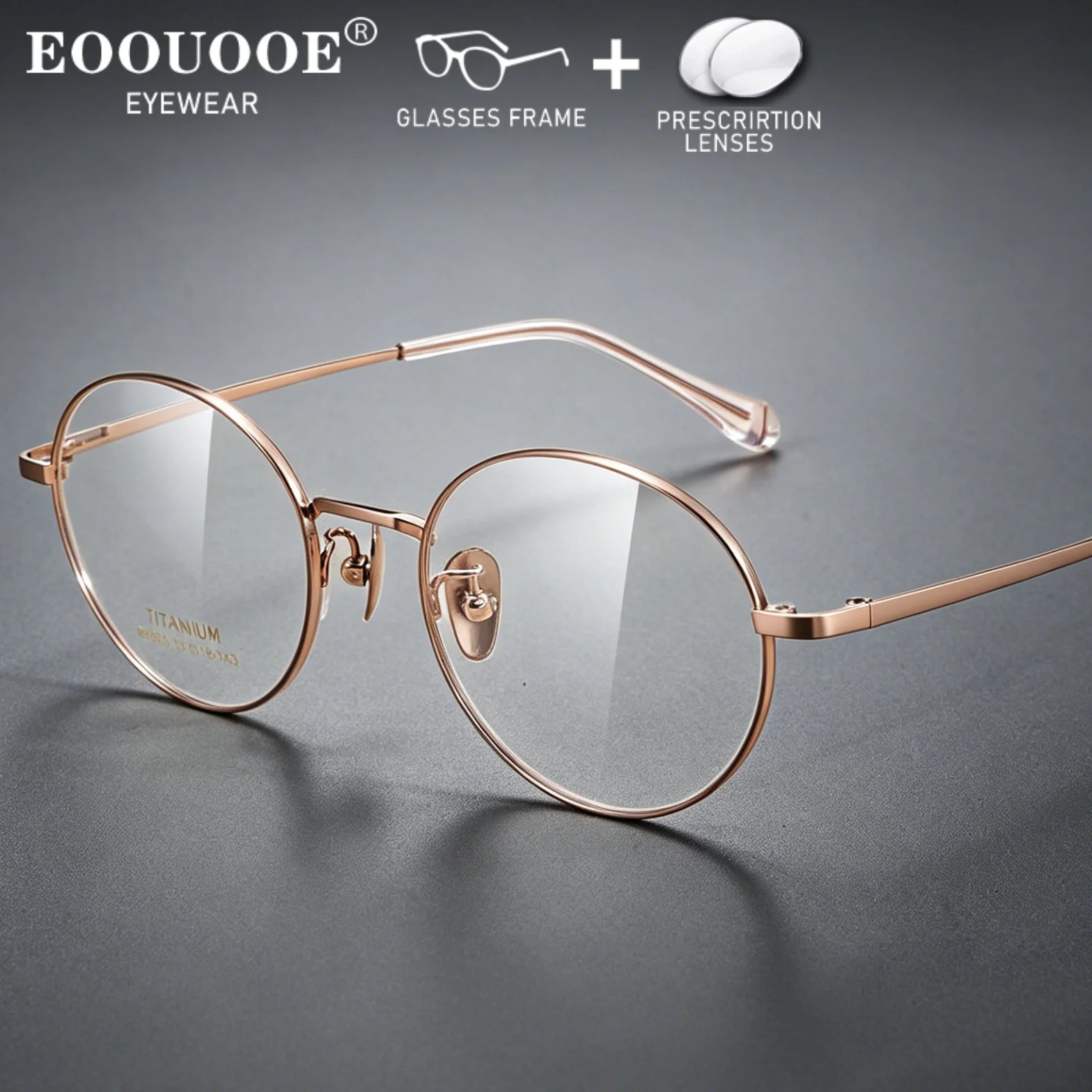 New Fashion Pure Titanium Rose Gold Round Eyeglasses Frame Lightweight Optical Eyewear Myopia Progressive Lenses Men Womena
New Fashion Pure Titanium Rose Gold Round Eyeglasses Frame Lightweight Optical Eyewear Myopia Progressive Lenses Men Womena