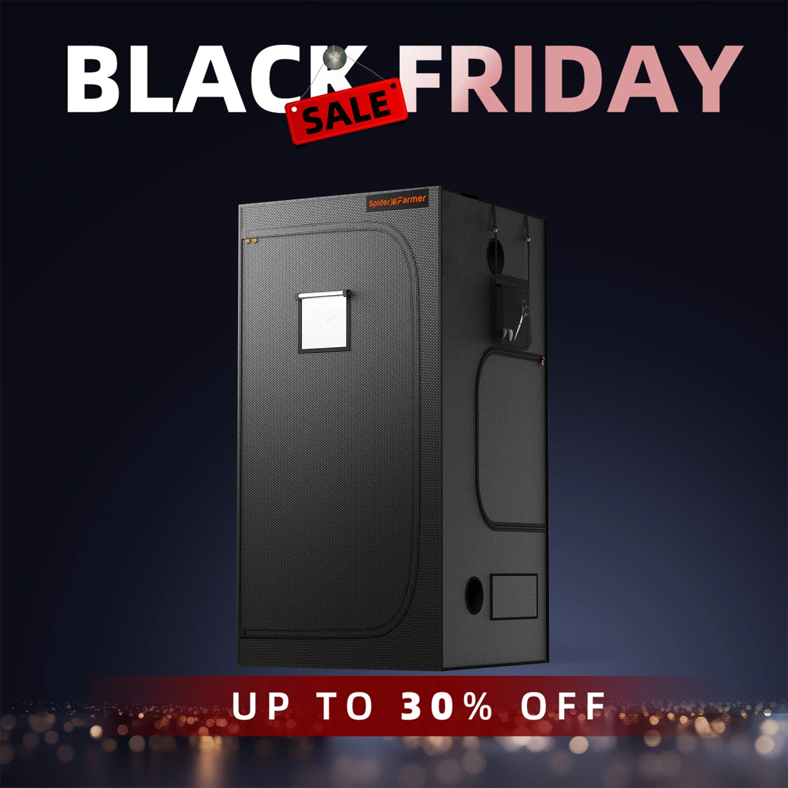 Spider Farmer 90cm x 90cm x 180cm Indoor Grow Tent 1680D Hydroponic Plant Room for Optimal Plant Growth & Climate Cont
Spider Farmer 90cm x 90cm x 180cm Indoor Grow Tent 1680D Hydroponic Plant Room for Optimal Plant Growth & Climate Cont