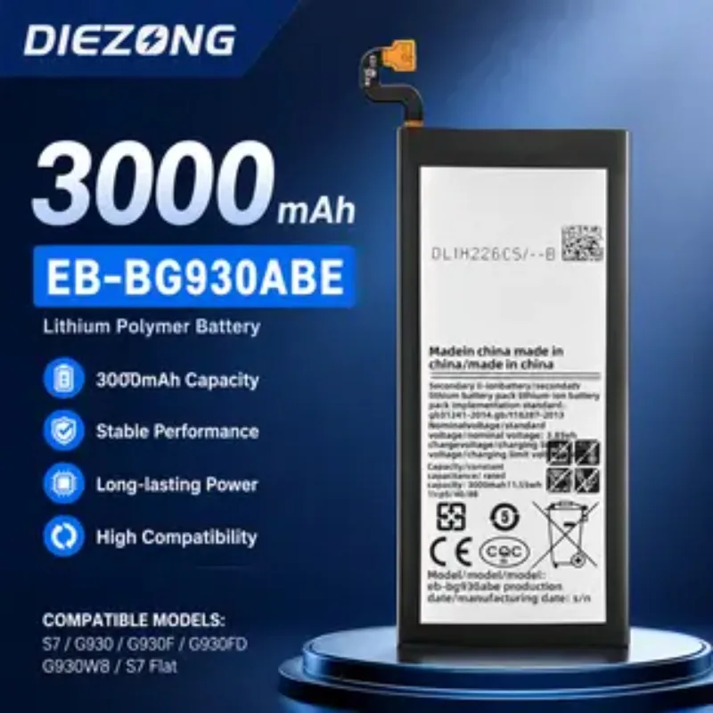High-quality EB-BG930ABE 3000mah 3.85V Battery for Samsung S7 S7 Flat G930 Rechargeable Battery
High-quality EB-BG930ABE 3000mah 3.85V Battery for Samsung S7 S7 Flat G930 Rechargeable Battery