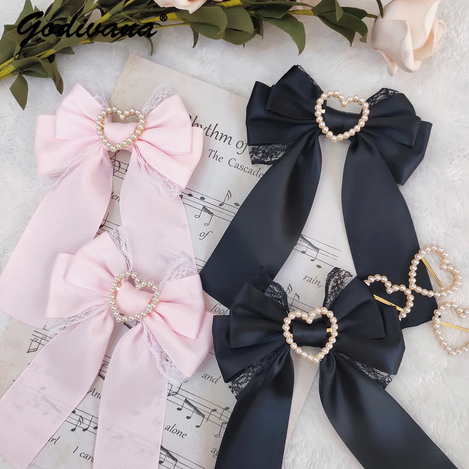 Mass-Produced Lolita Japanese Style Lace Heart Shape Rhinestone Bow Hair Clips Sweet Cute Girls Hairpin Women Side Clips
Mass-Produced Lolita Japanese Style Lace Heart Shape Rhinestone Bow Hair Clips Sweet Cute Girls Hairpin Women Side Clips
